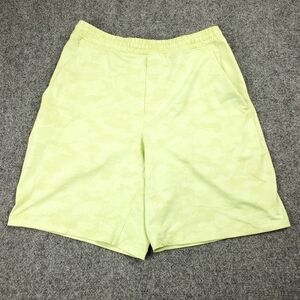 Lululemon Athletica Pace Breaker Lined Shorts 9" Mens Medium Lime Camo Training